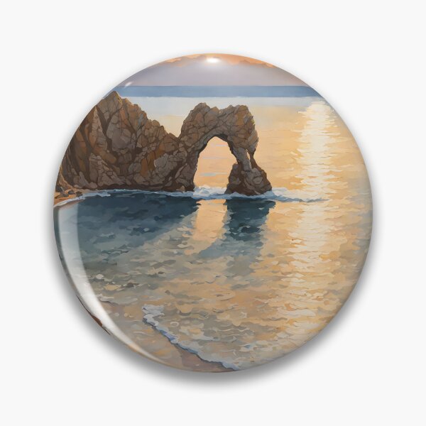 Item preview, Durdle Door: Watercolor Sunset over Jurassic Coast designed and sold by LSVart.