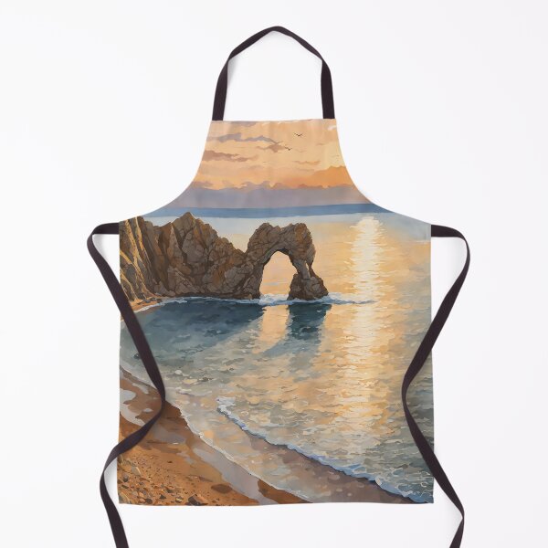 Item preview, Durdle Door: Watercolor Sunset over Jurassic Coast designed and sold by LSVart.