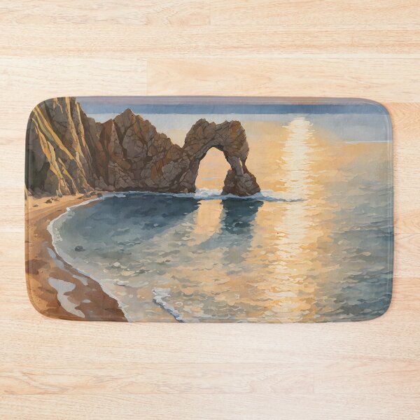 Item preview, Durdle Door: Watercolor Sunset over Jurassic Coast designed and sold by LSVart.