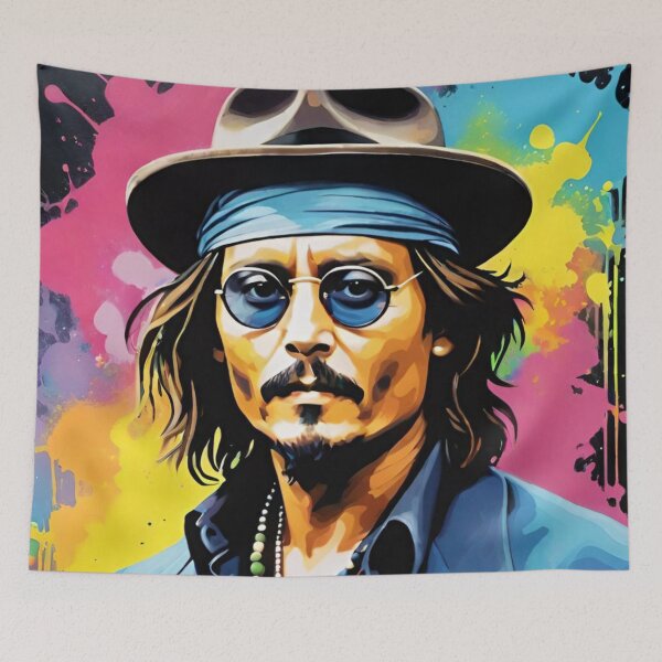 Item preview, johnny depp, fan art, mascot, drawing, art designed and sold by DonnaBlankaArt.