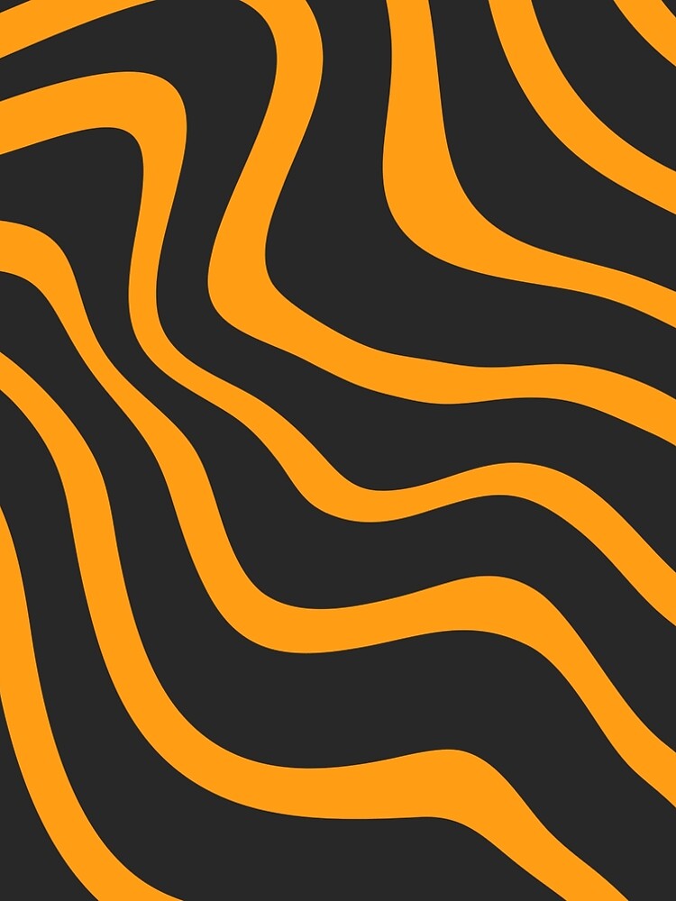 Aperçu 5 sur 5. Robe trapèze avec l'œuvre Vagues oranges créée et vendue par InfinityPattern.