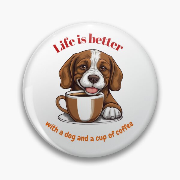 Item preview, Life is better with a dog and a cup of coffee designed and sold by Zha-Zha Designs.