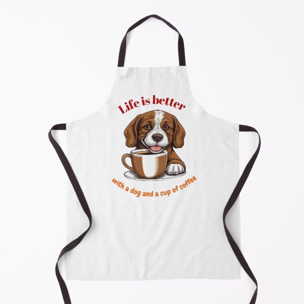 Artikelvorschau, Das Leben ist besser mit einem Hund und einer Tasse Kaffee entworfen und verkauft von Zha-Zha Designs.