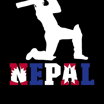 Imagen de la obra Nepal Flag Cricket Player Nepal Cricket Fan Nepal Cricket Gear de DynamicDesign