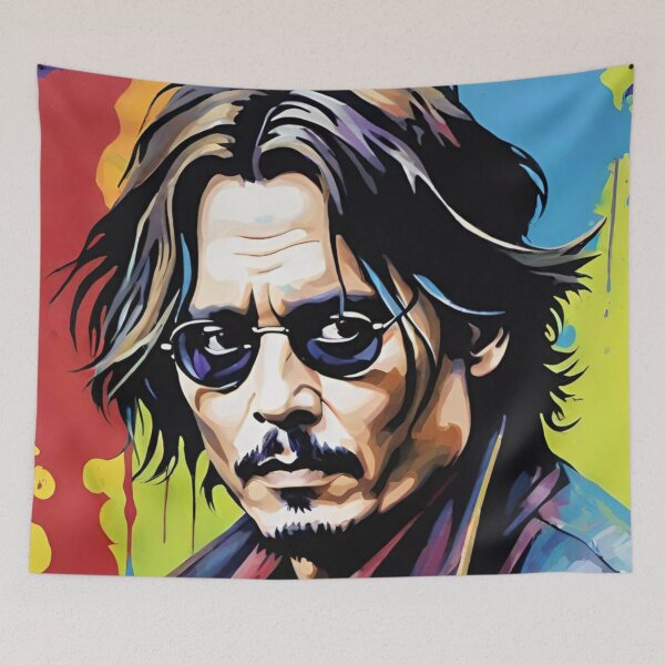 Item preview, johnny depp, fan art, mascot, drawing, art designed and sold by DonnaBlankaArt.