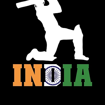 Imagen de la obra India Flag Cricket Player Indian Cricket Fans India Cricket Gear de DynamicDesign