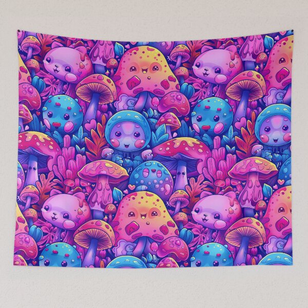 Item preview, Vibrant Psychedelic Mushrooms designed and sold by CoolCrazyQuirky.