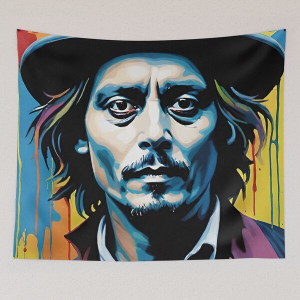 Item preview, johnny depp, fan art, mascot, drawing, art designed and sold by DonnaBlankaArt.