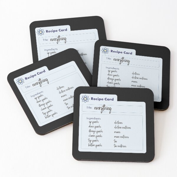 Item preview, Recipe Card of the 12 Fundamental Particles of Physics designed and sold by Neadski.