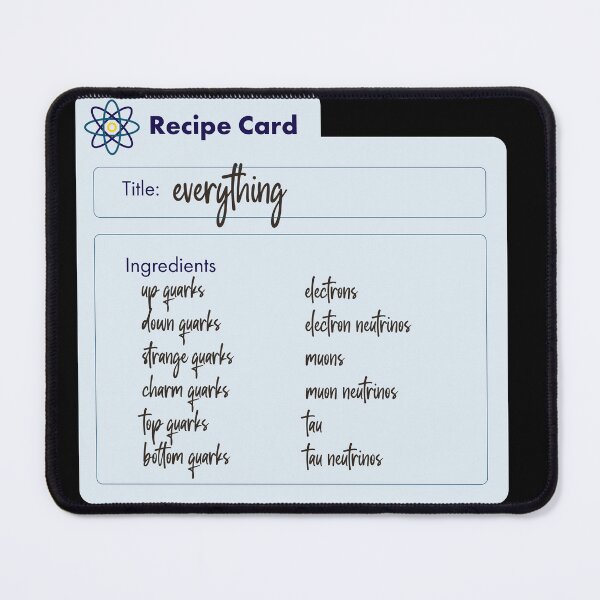 Item preview, Recipe Card of the 12 Fundamental Particles of Physics designed and sold by Neadski.