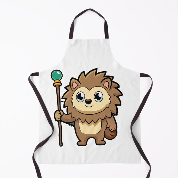 Item preview, Fluffy Hedgehog with a Tiny Magical Staff designed and sold by omerfdln34.
