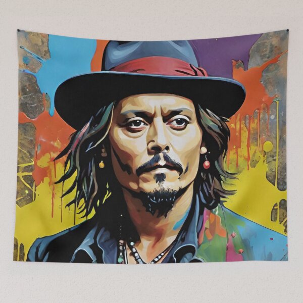 Item preview, johnny depp, fan art, mascot, drawing, art designed and sold by DonnaBlankaArt.