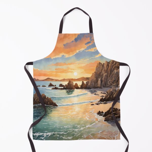 Item preview, Lovers Beach: Watercolor Sunset in Cabo designed and sold by LSVart.