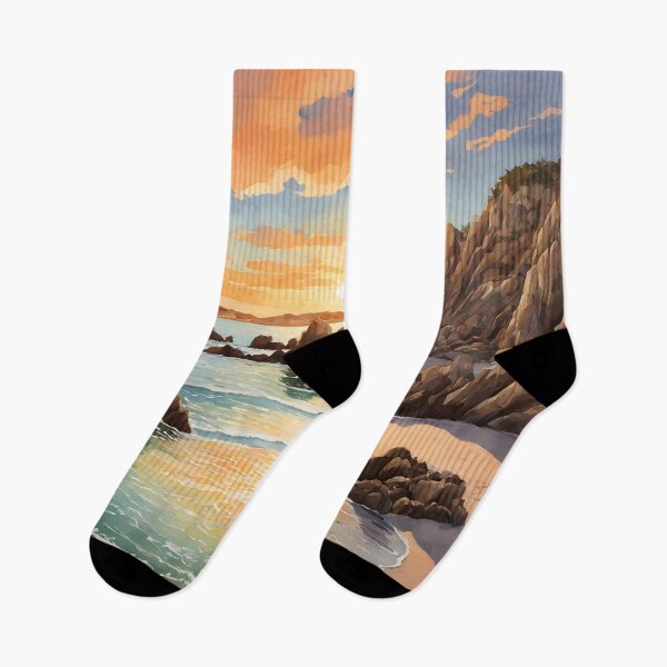 Item preview, Lovers Beach: Watercolor Sunset in Cabo designed and sold by LSVart.