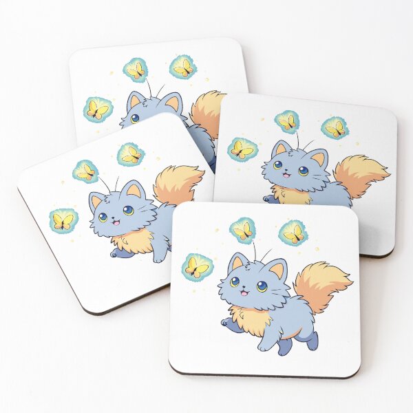 Item preview, Fluffy Kitten Chasing Glowing Butterflies designed and sold by omerfdln34.