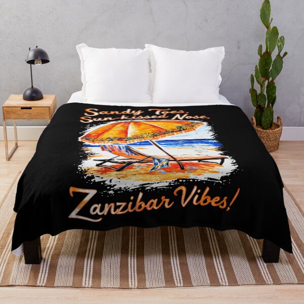 Item preview, Zanzibar's Beach Bliss: Feel the Sandy Toes, Sun-Kissed Nose, and Vibrant Vibes designed and sold by SplashTastic.
