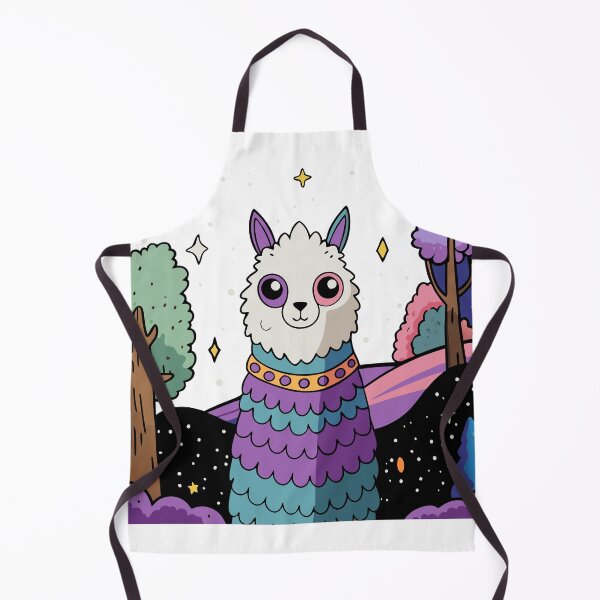 Item preview, Fluffy Llama with a Blanket of Cosmic Patterns designed and sold by omerfdln34.