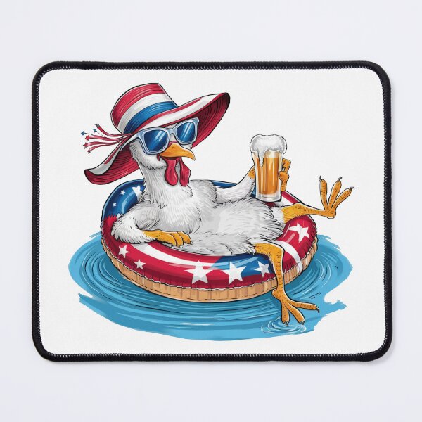 Item preview, Funny Patriotic Beer Drinking Chicken 4th of July Party designed and sold by Designer-Girl.