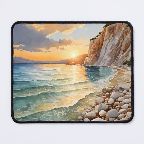 Item preview, Myrtos Beach: Watercolor Beauty in Kefalonia, Greece designed and sold by LSVart.