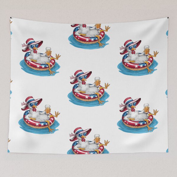 Item preview, Funny Patriotic Beer Drinking Chicken 4th of July Party designed and sold by Designer-Girl.