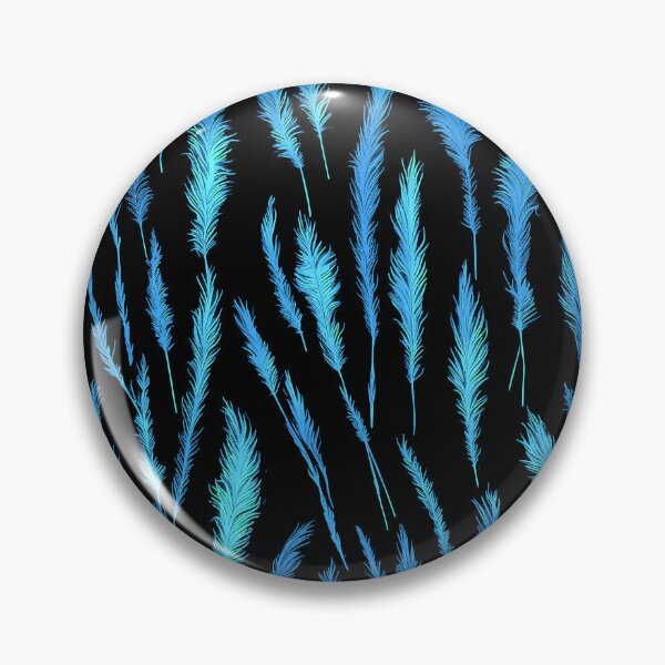 Item preview, Cyan Wild Grasses on Black Background designed and sold by Beachy.