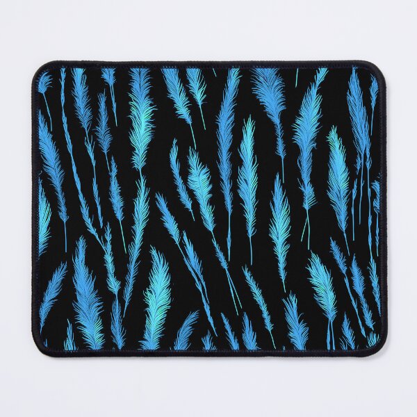 Item preview, Cyan Wild Grasses on Black Background designed and sold by Beachy.