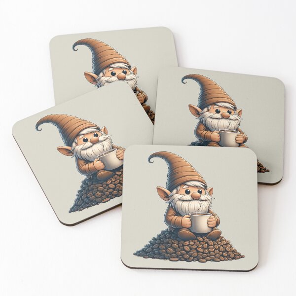 Item preview, Cute Gnome sitting on Coffee Beans Mug designed and sold by LunarFern.