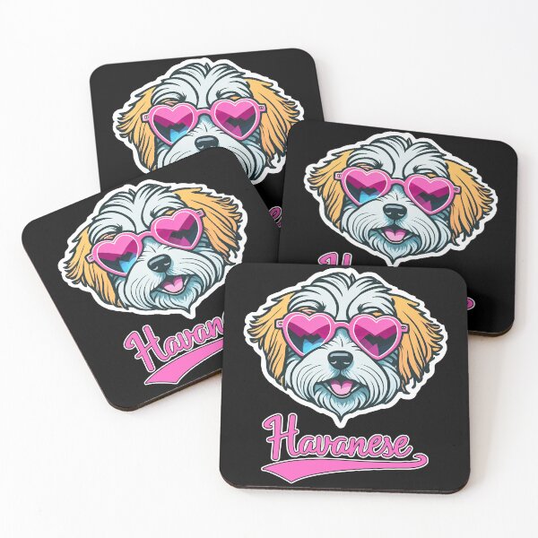 Item preview, Havanese in Heart Shaped Sunglasses designed and sold by KellysComColors.