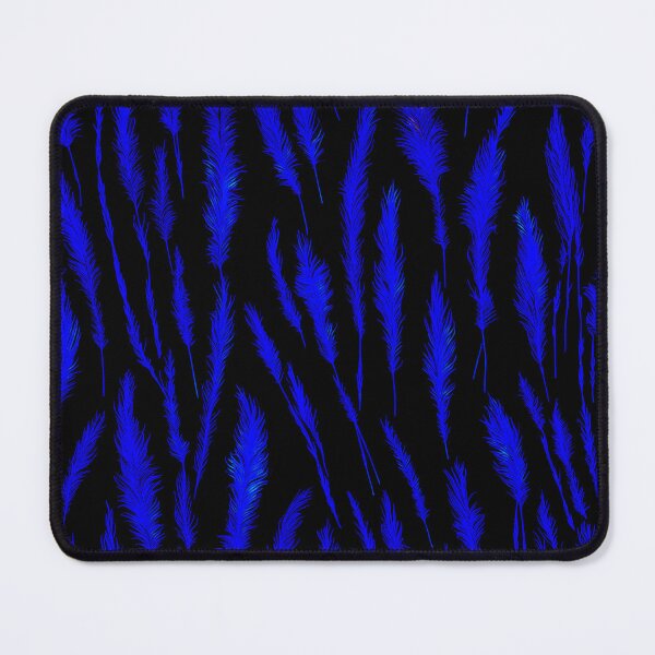 Item preview, Vivid Dark Blue Wild Grasses on Black Background designed and sold by Beachy.