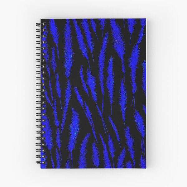 Item preview, Vivid Dark Blue Wild Grasses on Black Background designed and sold by Beachy.