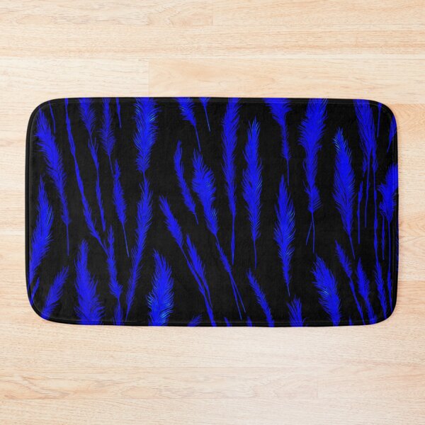 Item preview, Vivid Dark Blue Wild Grasses on Black Background designed and sold by Beachy.