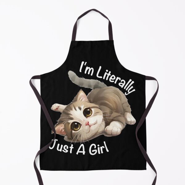 Item preview, I'm Literally Just A Girl Cute Cat White Text designed and sold by Wormy-23.