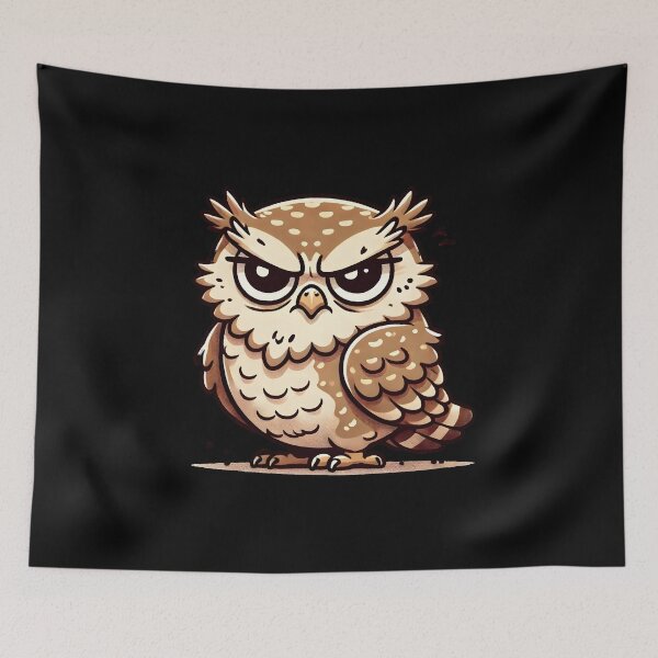 Item preview, Irritable Owl Cute and Funny Gifts Art designed and sold by BadhbhArt.