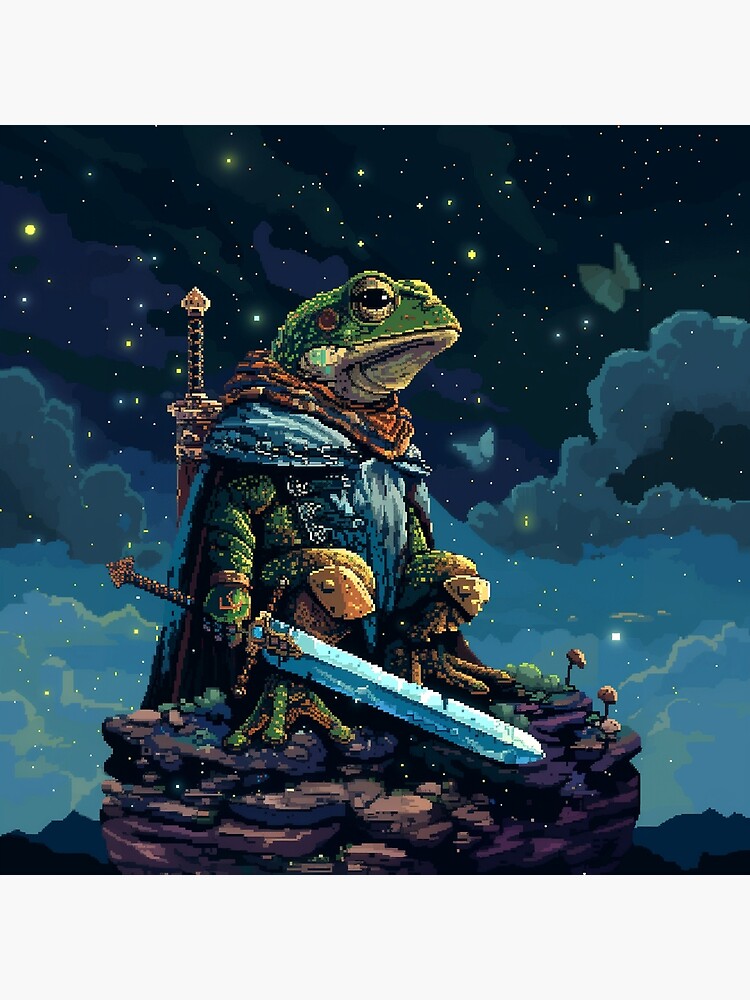 Frog Knight Pixel Art | Art Board Print