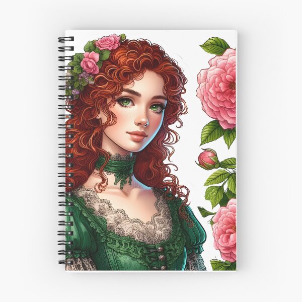 Item preview, She Victorian Redhead Surrounded by Roses, Bridgerton designed and sold by ManeeStore.