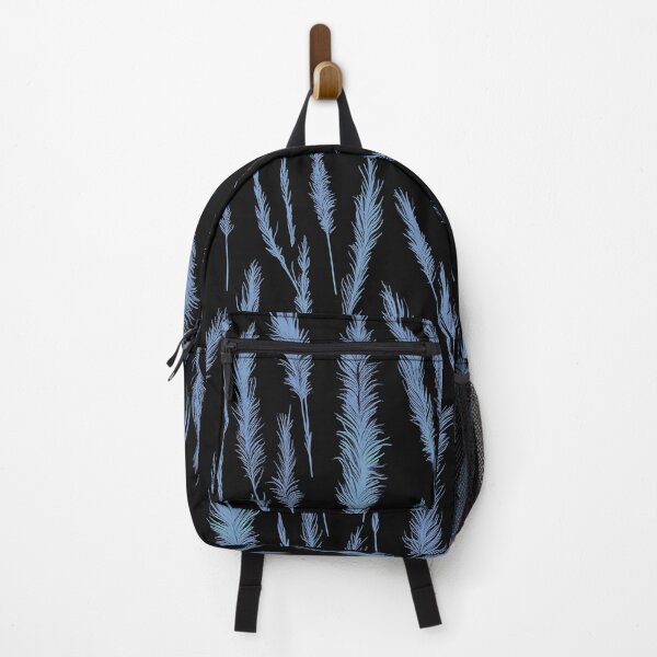 Item preview, Dusty Blue Wild Grasses on Black Background designed and sold by Beachy.