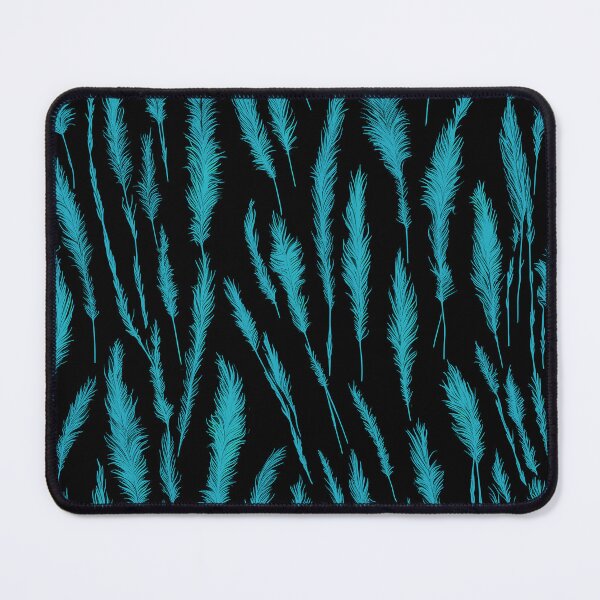 Item preview, Teal Wild Grasses on Black Background designed and sold by Beachy.
