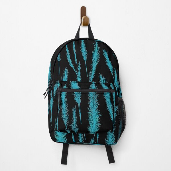 Item preview, Teal Wild Grasses on Black Background designed and sold by Beachy.