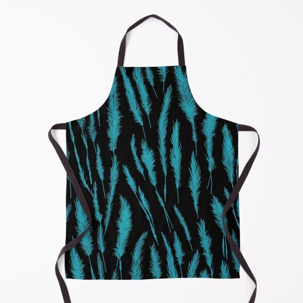 Item preview, Teal Wild Grasses on Black Background designed and sold by Beachy.