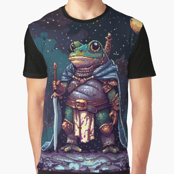 Item preview, Frog Paladin Pixel Art designed and sold by Kaos-Bit.