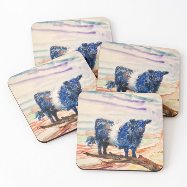 Item preview, Belted Galloway at Sidmouth beach painting designed and sold by MikeJory.