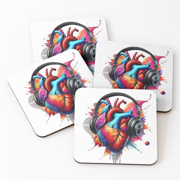 Item preview, Artistic Heart with Headphones designed and sold by Guesso.
