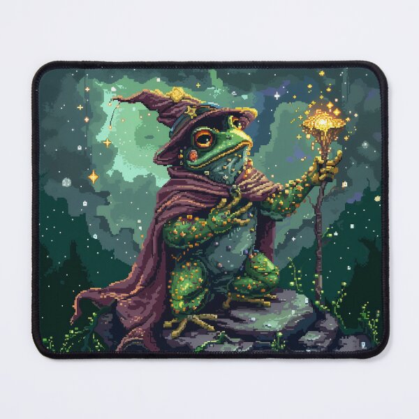 Item preview, Frog Wizard Pixel Art designed and sold by Kaos-Bit.