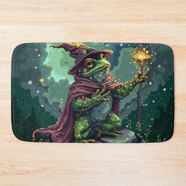 Item preview, Frog Wizard Pixel Art designed and sold by Kaos-Bit.