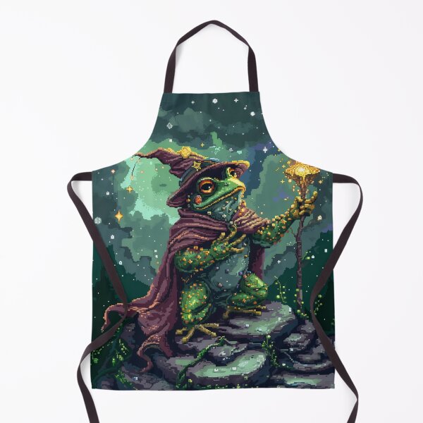 Item preview, Frog Wizard Pixel Art designed and sold by Kaos-Bit.