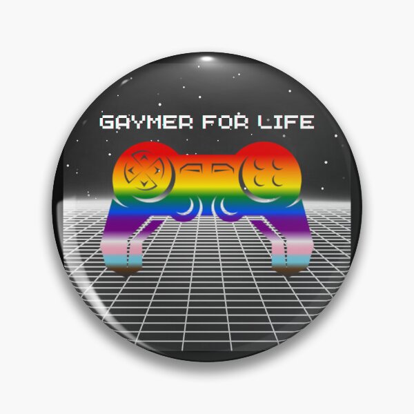 Item preview, Progress Flag, Gaymer For Life graphic, game console with graphic background, gaymer lover, designed and sold by PrideBeProud.