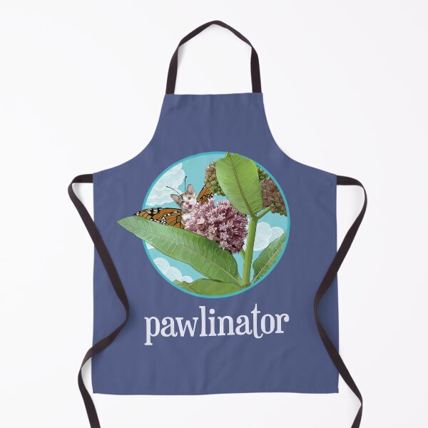 Item preview, Pawlinator Monarch Butterfly Cat with Milkweed Wordplay designed and sold by Carleah Unique.