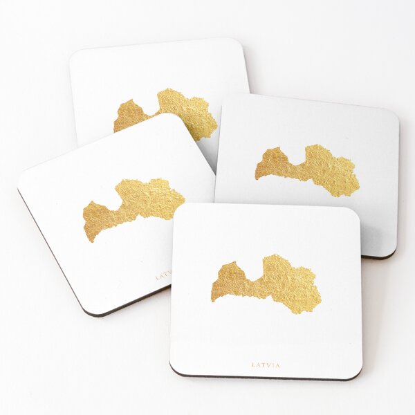Item preview, Latvia Gold Map designed and sold by ArtPrints.