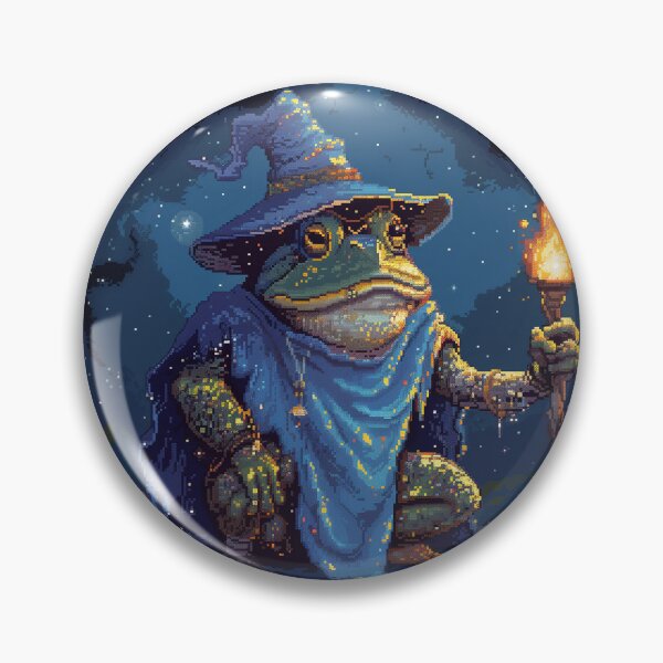Item preview, Toad Wizard Pixel Art designed and sold by Kaos-Bit.
