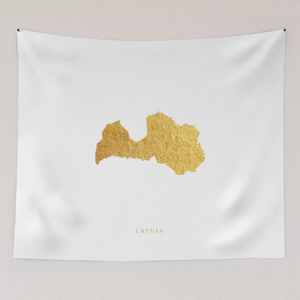 Item preview, Latvia Gold Map designed and sold by ArtPrints.